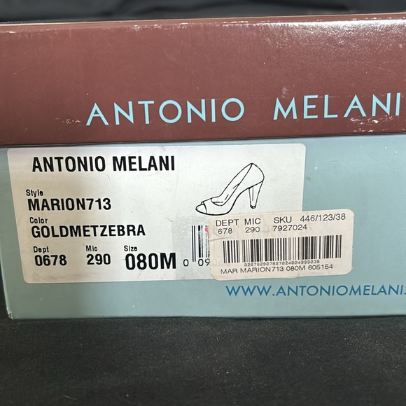 Antonio Melani Marion 713 Gold Met Zebra Pumps - Picture 10 of 10